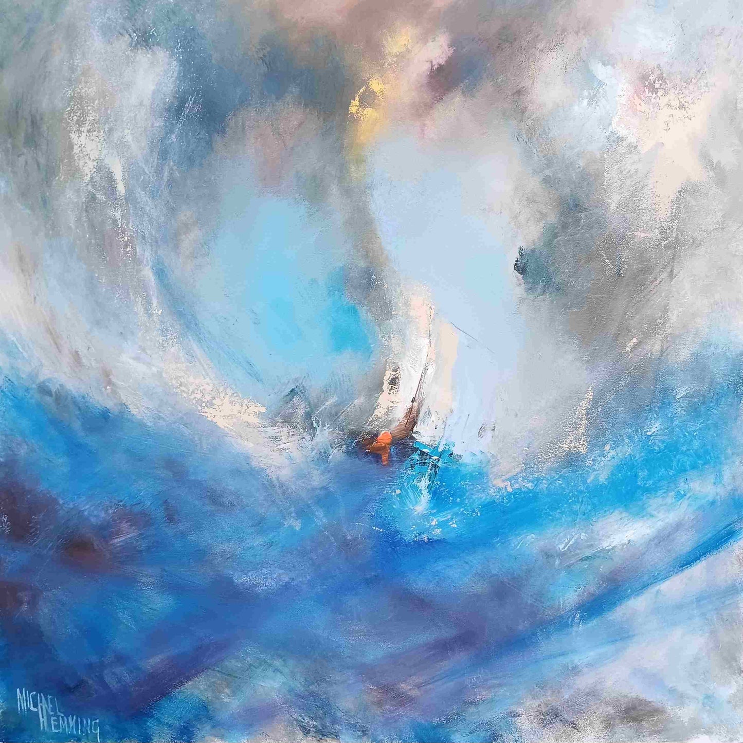 Floundering Vessel Under A Vortex