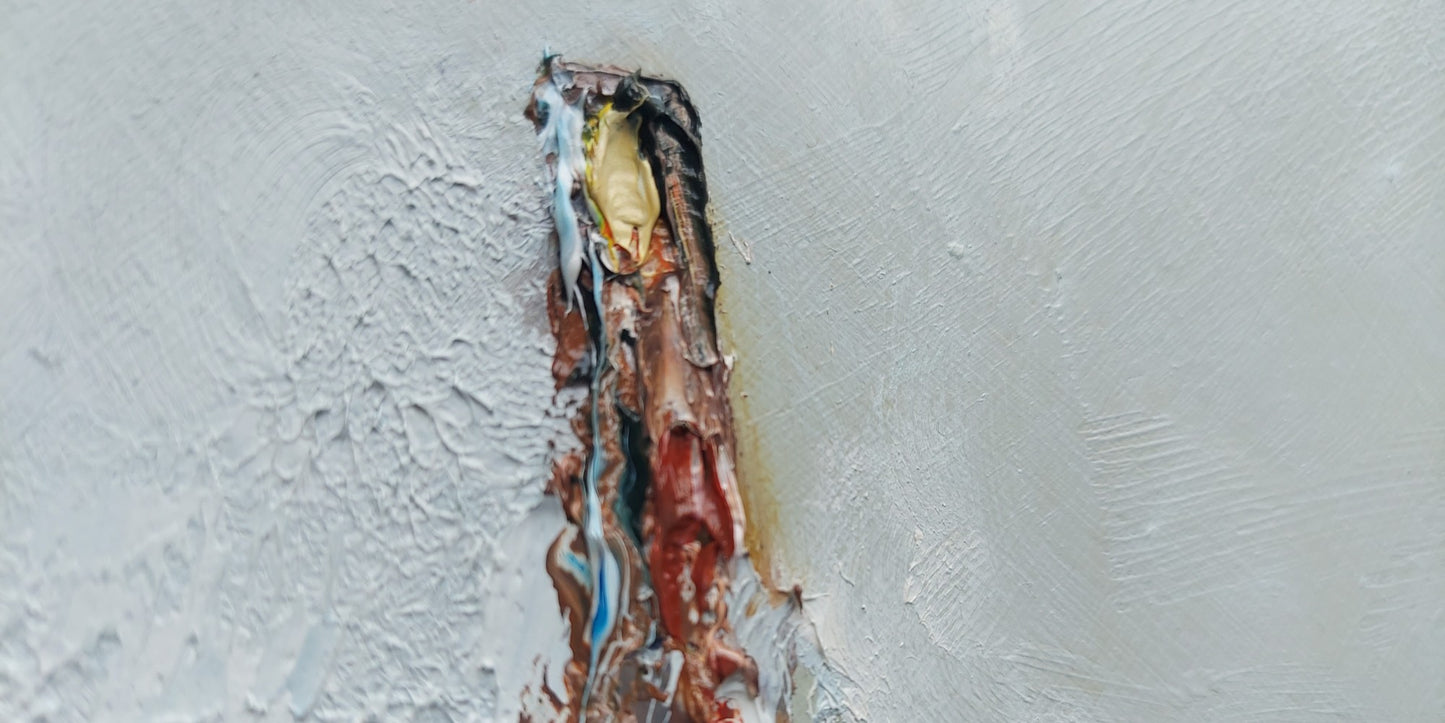 'Painting 1579' – Original Oil Seascape Painting by Michael Hemming 40cm x 20cm