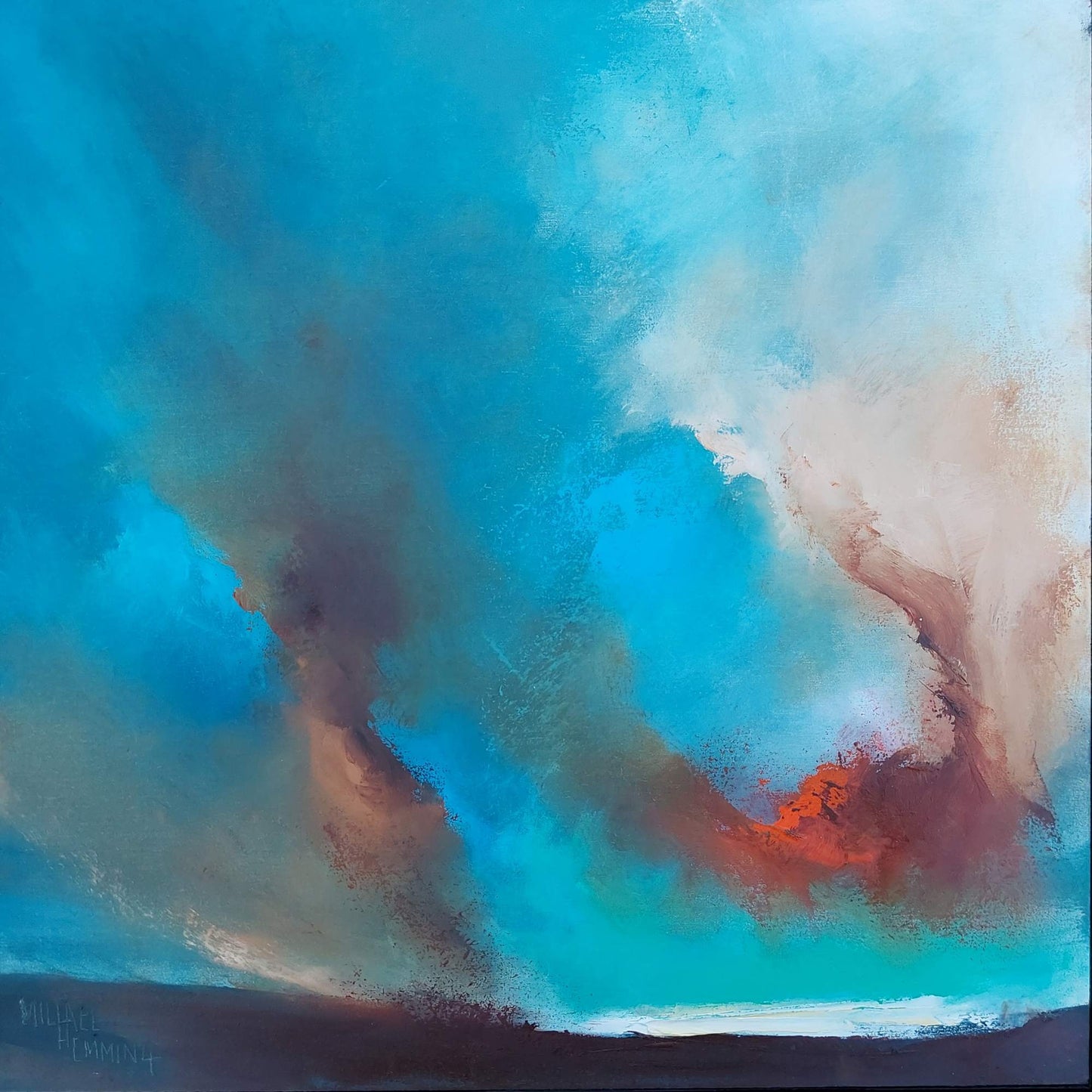 Painting Number 1587 Old Harry View (40 x 40cm)